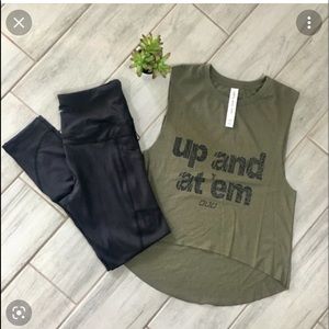 Lorna Jane Tank Up and at ‘em workout top shirt